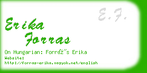 erika forras business card